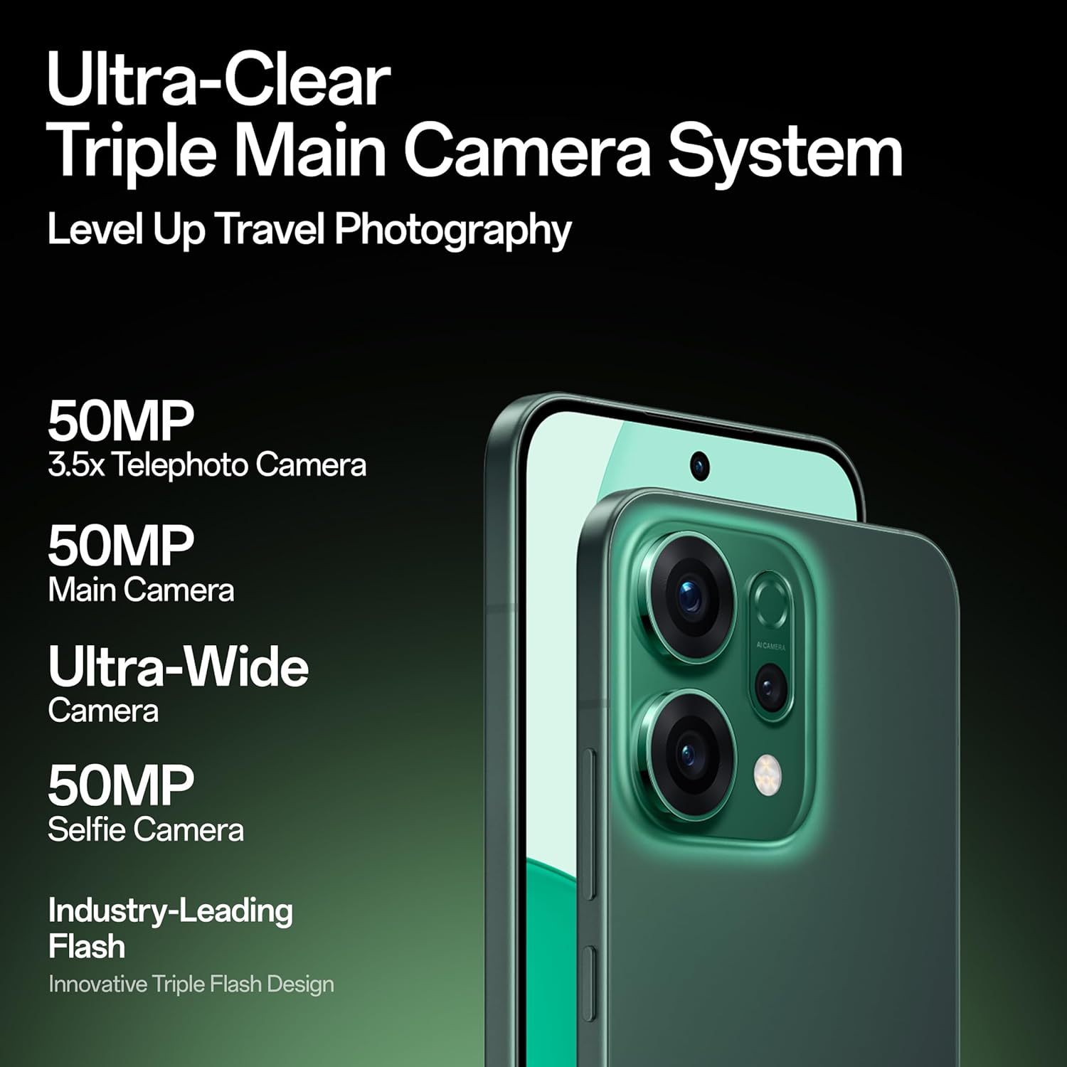 OPPO Reno14 5G (Forest Green, 8GB RAM, 256GB Storage) - Image 7