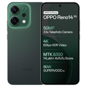 OPPO Reno14 5G (Forest Green, 8GB RAM, 256GB Storage)