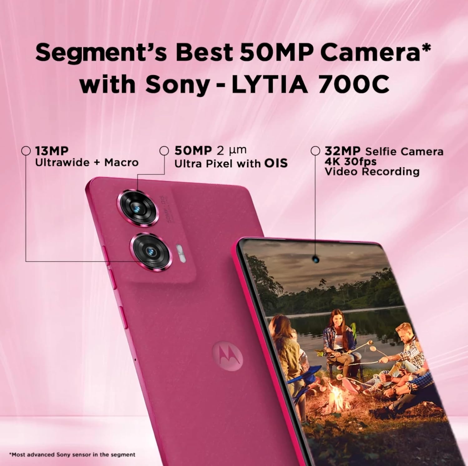 Motorola Edge 50 Fusion 5G (Hot Pink, 12GB RAM, 256GB Storage) - Image 3