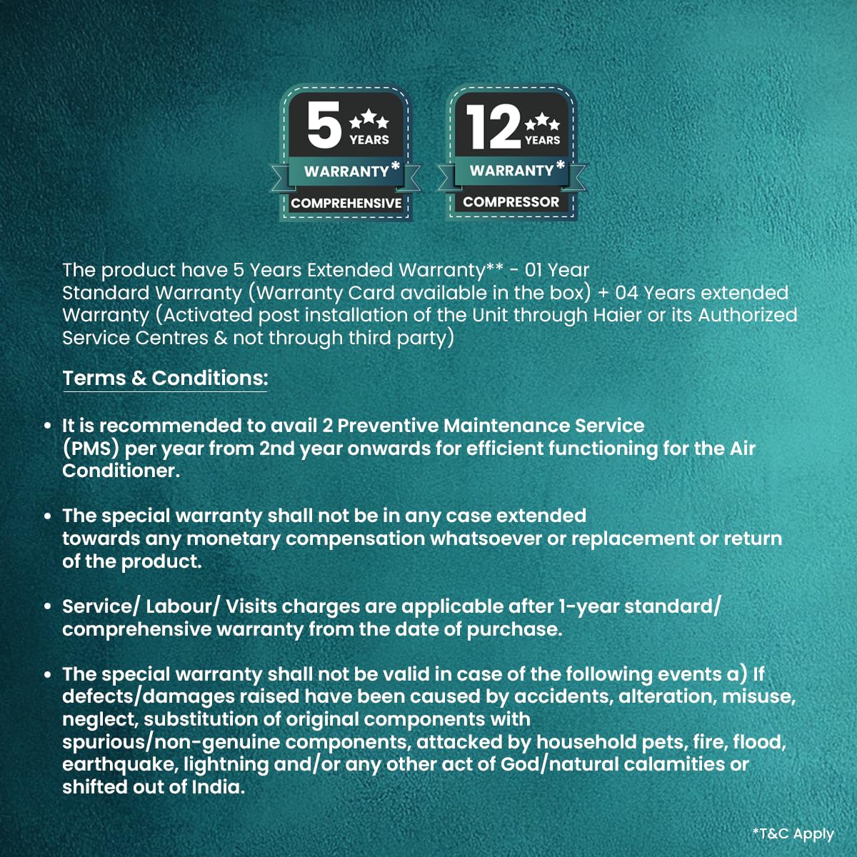 Haier 1 Ton 3 Star Twin Inverter Split AC (Copper, 7 in 1 Convertible, Frost Self Clean, HD Filter, Cools at 54°C - Image 13